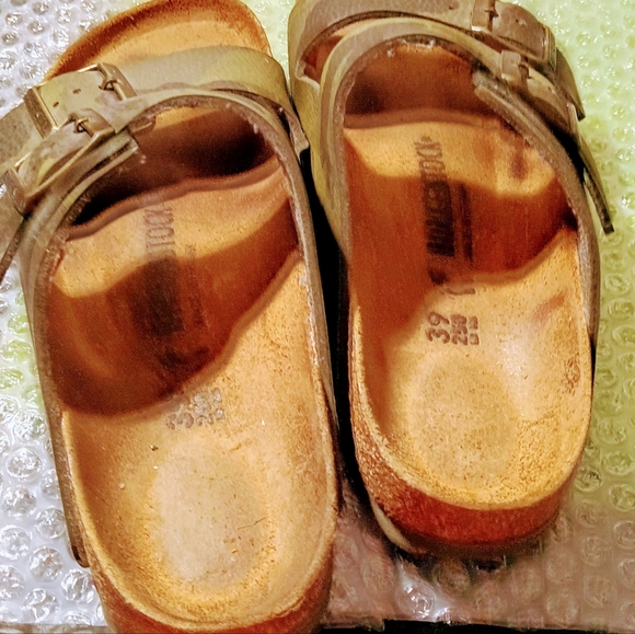 Birkenstock Army print Leather design pattern,39Eu ,9 US sandles - Picture 7 of 13